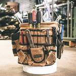 ReadyWares Waxed Canvas 5-Gallon Bucket Tool Organizer - 58 Pockets!