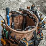 ReadyWares Waxed Canvas 5-Gallon Bucket Tool Organizer - 58 Pockets!
