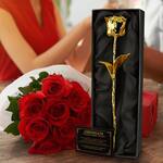 Real Rose Dipped in 24K Gold