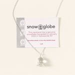 Real Snowflake Preserved in a Mini Snow Globe Necklace
