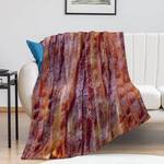 Realistic Bacon Strips Throw Blanket