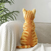 Realistic Cat Silhouette Throw Pillow