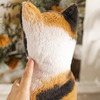 Realistic Cat Silhouette Throw Pillow