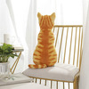 Realistic Cat Silhouette Throw Pillow