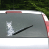 Rear Window Wiper Moving Cat Tail Decal