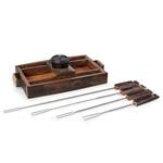 Reclaimed Bourbon Barrel S'mores Roasting Station