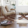 Reclaimed Coffee Sack Butaca Chair and Footstool