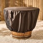 Reclaimed Wine Barrel Korean BBQ Grill and Hotpot Table