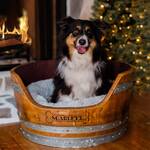 Reclaimed Wine Barrel Pet Bed