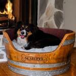 Reclaimed Wine Barrel Pet Bed