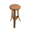 Reclaimed Wine Barrel Table With Lazy Susan, Storage, and Stave Stools