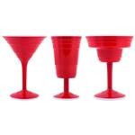 Red Party Cup Stemware - Reusable Wine, Beer, Martini, and Margarita Glasses