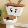 Reindeer Toilet Seat Cover And Antlers Set