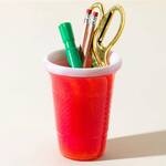 Reusable Handblown Glass Red Party Cup