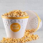 Reusable Popcorn Bucket With Unpopped Kernel Catcher