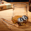 Roller Lowball Rocks Glass with Steel Chilling Balls