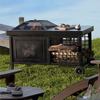 Rolling Wood-Burning Fire Pit