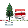 Roof-Mounted Car Christmas Tree - 3 Foot Tall, Multi-Colored LEDs, and Folds Flat