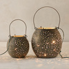 Round Punched Gunmetal Lanterns