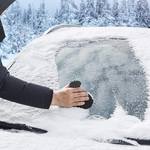 Round Windshield Snow and Ice Scraper