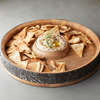 Rustic Barrel Top Chip and Dip Server