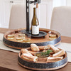 Rustic Barrel Top Chip and Dip Server