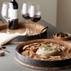 Rustic Barrel Top Chip and Dip Server
