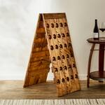 Rustic French Riddling Rack - Holds 60 Wine and Champagne Bottles