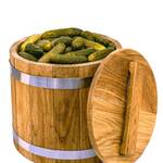 Rustic Oak Pickle Barrel
