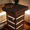 Rustic Reclaimed Wood Table With Light