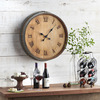 Rustic Wine Barrel Head Wall Clock
