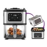 Salton Flip and Cook - Glass Air Fryer, Indoor Grill, and Dehydrator