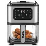 Salton Flip and Cook - Glass Air Fryer, Indoor Grill, and Dehydrator