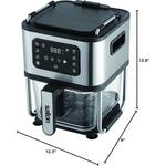Salton Flip and Cook - Glass Air Fryer, Indoor Grill, and Dehydrator