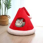 Santa Hat Cat Cave Bed