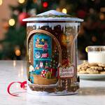 Santa's Workshop Rotating Musical Cookie Tin