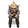 Scary Animatronic Sitting Scarecrow - Hands Out Candy and Terror!