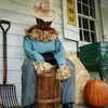 Scary Animatronic Sitting Scarecrow - Hands Out Candy and Terror!