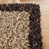 Scrappy Shag Leather Rug