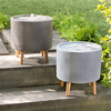 Sculptural Concrete Water Fountains with Built-In LED Lighting