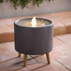 Sculptural Concrete Water Fountains with Built-In LED Lighting
