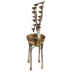 Sculptural Metal Deer Antlers Cascading Fountain