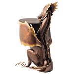 Sculptural Metal Dragon Side Table
