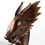 Sculptural Metal Dragon Side Table