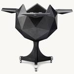Sculptural Polyhedron Bar Cart