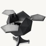 Sculptural Polyhedron Bar Cart