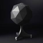 Sculptural Polyhedron Bar Cart