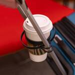 Self-Leveling Suitcase Cupholder