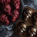 Skull Cakelet Pan - Make Skull-Shaped Cakes, Pizza Rolls, Ice, Jello, and More