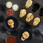 Skull Cakelet Pan - Make Skull-Shaped Cakes, Pizza Rolls, Ice, Jello, and More